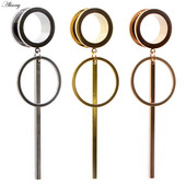 Piercing do tela Alisouy 2 ks, kruhový, vertikálny, visiaci prívesok z nehrdzavejúcej ocele, štuple do uší, tunely, expander.