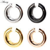 Alisouy 1 ks nerezová oceľ okrúhle rezané ušné závažia ťažké expander naťahovacie zátky meradlá náušnice piercing šperky