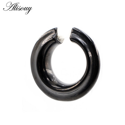 Alisouy 1 ks nerezová oceľ okrúhle rezané ušné závažia ťažké expander naťahovacie zátky meradlá náušnice piercing šperky