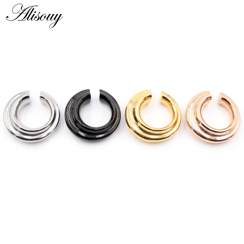 Alisouy 1 ks nerezová oceľ okrúhle rezané ušné závažia ťažké expander naťahovacie zátky meradlá náušnice piercing šperky