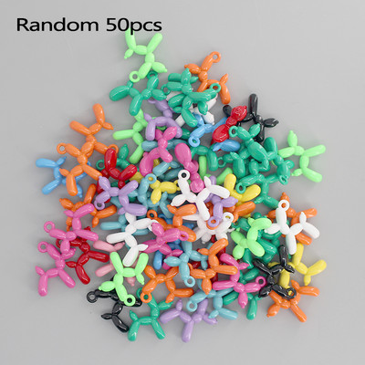 10/30/50 bucăți de culoare aleatorie metal animale farmece de culoare solidă INS cercei brățară colier pandantive accesoriu de bijuterii DIY