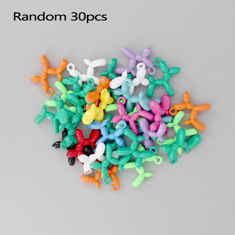 10/30/50 bucăți de culoare aleatorie metal animale farmece de culoare solidă INS cercei brățară colier pandantive accesoriu de bijuterii DIY