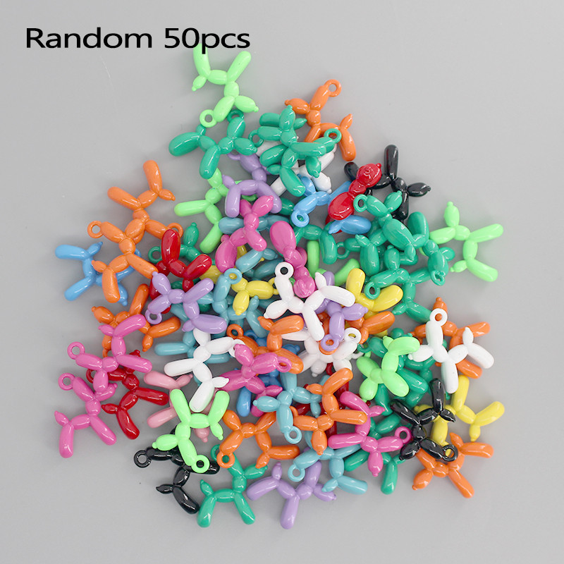 10/30/50 bucăți de culoare aleatorie metal animale farmece de culoare solidă INS cercei brățară colier pandantive accesoriu de bijuterii DIY