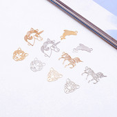 10 ks DIY zliatinové leopard jednorožec náramok konektory komponenty šperky prívesky vyrobiť duté delfín tiger náušnice príslušenstvo C275