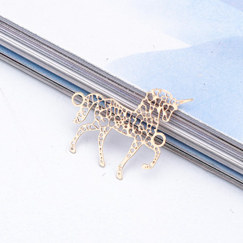 10 τμχ Diy Alloy Leopard Unicorn Σύνδεσμοι βραχιολιών Ευρήματα Γούρια κοσμημάτων Make Hollow Dolphin Tiger Earrings Αξεσουάρ C275