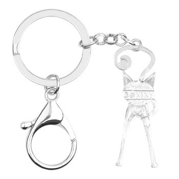 Bonsny σμάλτο κράμα Rhinestone Kitten Keychains Keychians Κρυστάλλινα ζωικά κοσμήματα για γυναίκες κορίτσια Τσάντα Πορτοφόλι αυτοκινήτου Γούρια Δώρο