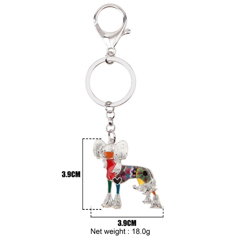 Bonsny Statement Emajl Legura Kineski kukmasti pas Privjesci za ključeve Privjesci za ključeve Nakit za žene Ženska torba s privjeskom Privjesci za automobil
