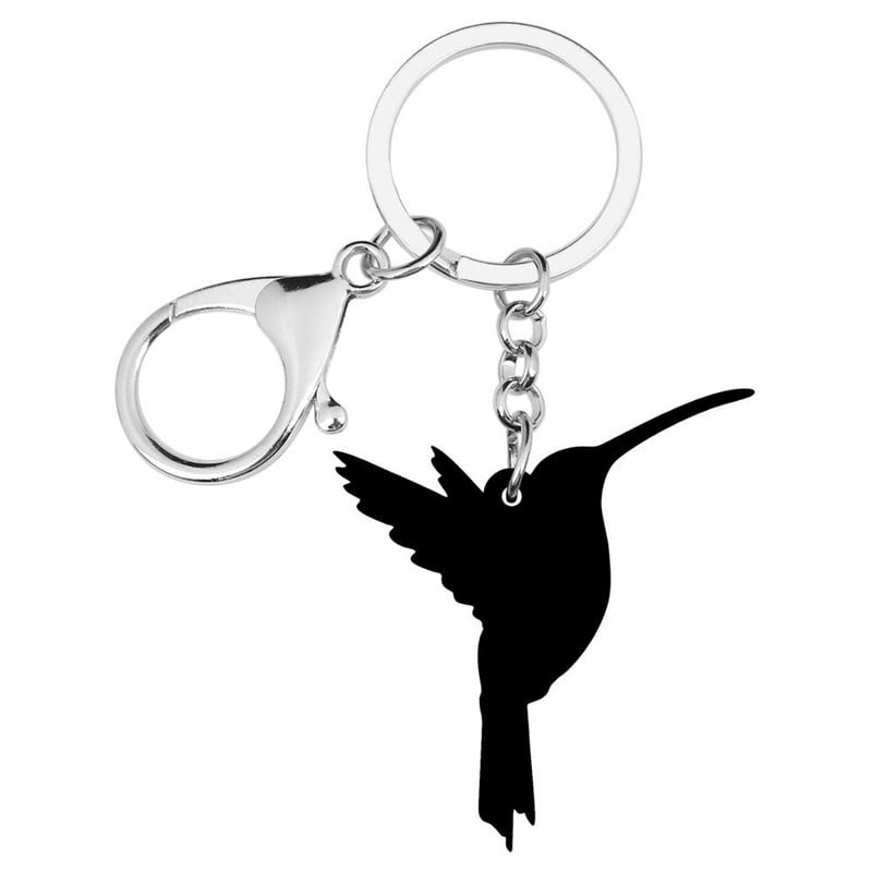 NEWEI Breloc cu pasăre colibri acrilic Brelocuri cu animale pentru femei, fete, adolescenți, bărbați, geantă, geantă, decorațiuni, cadou, vânzare caldă, vrac