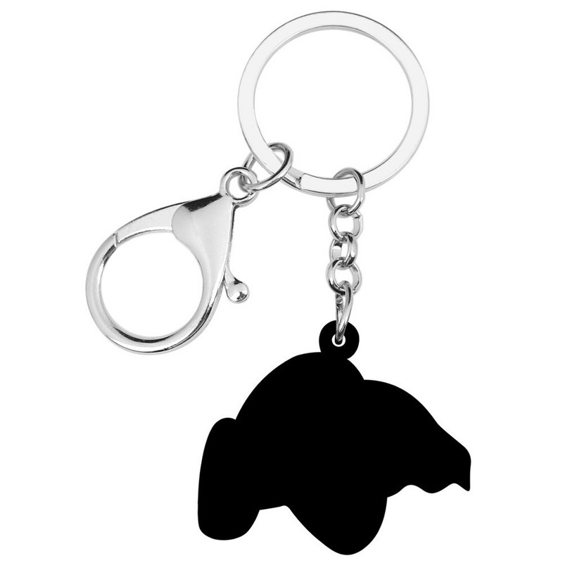 NEWEI Brelocuri cu leneș gri, acrilic, breloc chei, bijuterii cu animale cu imprimare drăguță, pentru femei, fete, cadou, geantă, portofel, decorare de modă