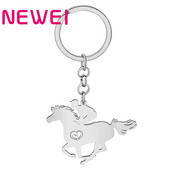 NEWEI od nehrđajućeg čelika posrebreni junior jahaći konj privjesci za ključeve privjesak za ključeve unikatni privjesci nakit za žene tinejdžerice