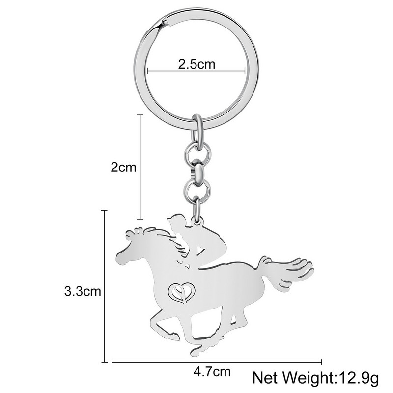NEWEI od nehrđajućeg čelika posrebreni junior jahaći konj privjesci za ključeve privjesak za ključeve unikatni privjesci nakit za žene tinejdžerice