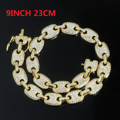 Sjajni novi 5A kubični cirkonij cz teniski lanac hip hop novi lanac za ženska stopala ljetna iced out narukvica