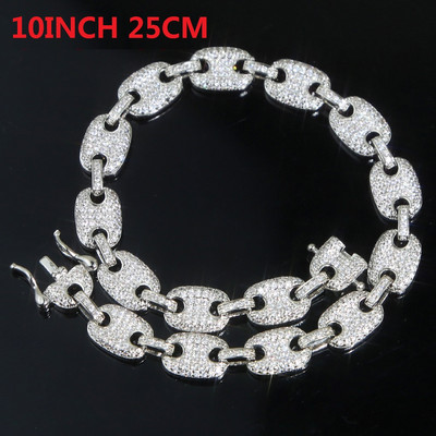 Sjajni novi 5A kubični cirkonij cz teniski lanac hip hop novi lanac za ženska stopala ljetna iced out narukvica