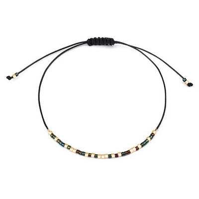 Brățară de gleznă cu margele acrilice mici boeme împletite manual Bijuterii etnice Halhal pentru picioare pentru femei Accesorii pentru glezna de plajă de vară