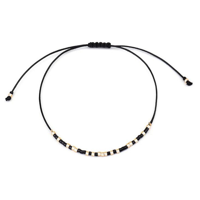 Brățară de gleznă cu margele acrilice mici boeme împletite manual Bijuterii etnice Halhal pentru picioare pentru femei Accesorii pentru glezna de plajă de vară