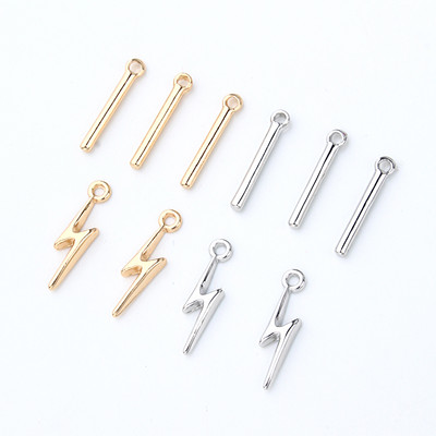 10 komada Personality Short Stick Lightning Earring Charms Narukvica Napravite nalaze Diy Legure Zlatne naušnice Viseći nakit Charms C284