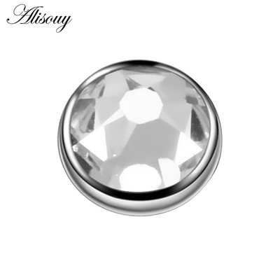 Alisouy 1PC G23 mikro dermalni piercing od titana, kubni cirkon, sidro, kristalna gornja površina dermalnog piercinga, 14G Nakit za tijelo