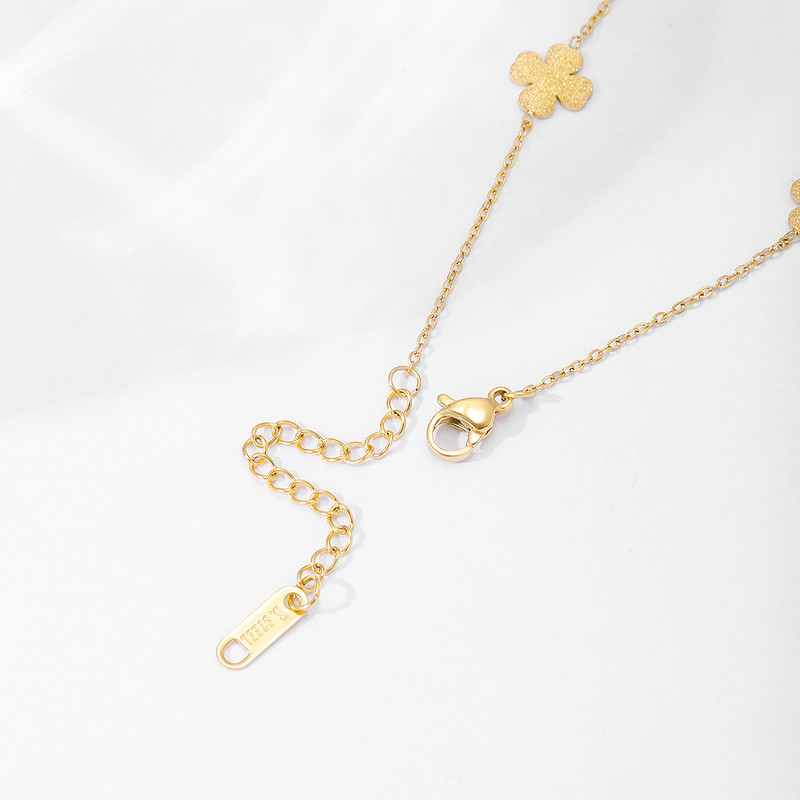 Anklet Lucky Four Clover pentru femei 18k oțel inoxidabil gleznă de culoare auriu Pulseira Feminina Lover Bijuterii de logodnă Cadouri