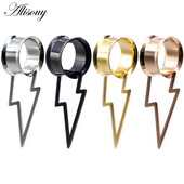 Alisouy 2 komada odvojivi viseći privjesak od nehrđajućeg čelika Ear Tunnel Expander Ear Stretchers Tunnels oreja Nakit za tijelo za piercing