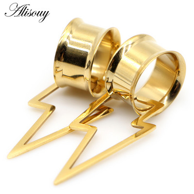 Alisouy 2 komada odvojivi viseći privjesak od nehrđajućeg čelika Ear Tunnel Expander Ear Stretchers Tunnels oreja Nakit za tijelo za piercing