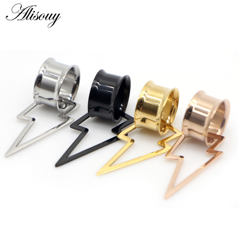 Alisouy 2 komada odvojivi viseći privjesak od nehrđajućeg čelika Ear Tunnel Expander Ear Stretchers Tunnels oreja Nakit za tijelo za piercing