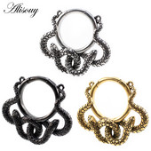 Alisouy 1 τεμ. από ανοξείδωτο ατσάλι, σπάγγος φιδιού, στρογγυλό αυτί, βάρη με βαριά διαστολέα, φορείο, μετρητές, σκουλαρίκια, κοσμήματα για διάτρηση σώματος