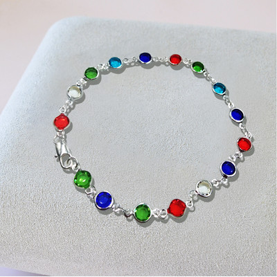 Brățară de cristal colorată de modă, de lux, bijuterii cu farmec elegant, cadou de aniversare romantică, gleznă rafinată, potrivită pentru femei