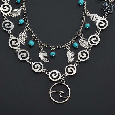 9 stilova Vintage srebrne boje Mješoviti valovi Stablo života Kornjača Oklop slona Dvostruka narukvica za plažu Ženski ležerni nakit za surfanje na plaži