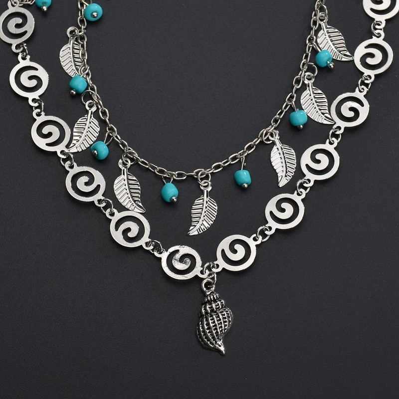 9 stilova Vintage srebrne boje Mješoviti valovi Stablo života Kornjača Oklop slona Dvostruka narukvica za plažu Ženski ležerni nakit za surfanje na plaži