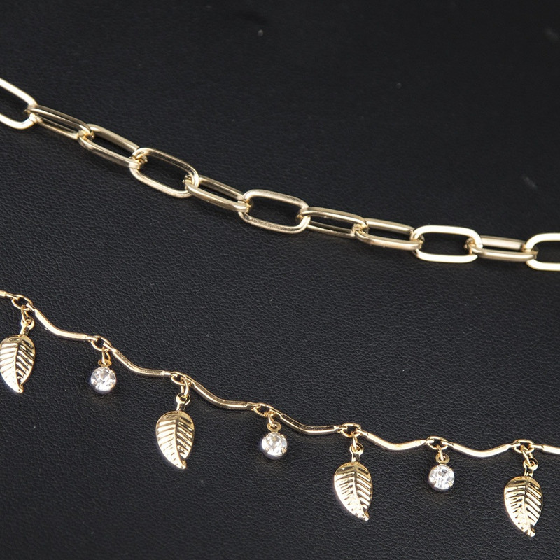 Brățară de gleznă cu lanț multistrat de culoare aurie pentru femei Boemia de epocă Bijuterii pentru picioare Accesorii pentru plajă