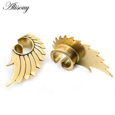 Alisouy 2 komada 8-25 mm spiralno krilo od nehrđajućeg čelika, spiralno krilo za proširenje tunela za uho, rastezači, mjerači, naušnice, piercing, nakit za tijelo