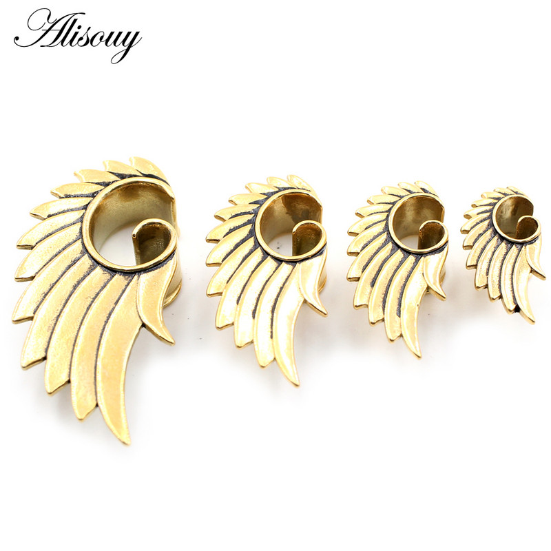 Alisouy 2 komada 8-25 mm spiralno krilo od nehrđajućeg čelika, spiralno krilo za proširenje tunela za uho, rastezači, mjerači, naušnice, piercing, nakit za tijelo