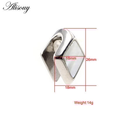 Alisouy, 1 buc, din oțel inoxidabil, romboiat pătrat, greutăți pentru urechi, expansoare grea, targă, calibre, cercei, piercing, bijuterii