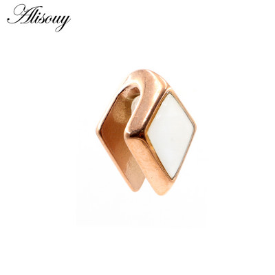 Alisouy, 1 buc, din oțel inoxidabil, romboiat pătrat, greutăți pentru urechi, expansoare grea, targă, calibre, cercei, piercing, bijuterii