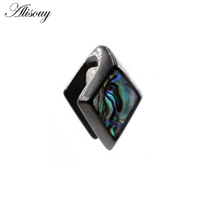 Alisouy, 1 buc, din oțel inoxidabil, romboiat pătrat, greutăți pentru urechi, expansoare grea, targă, calibre, cercei, piercing, bijuterii