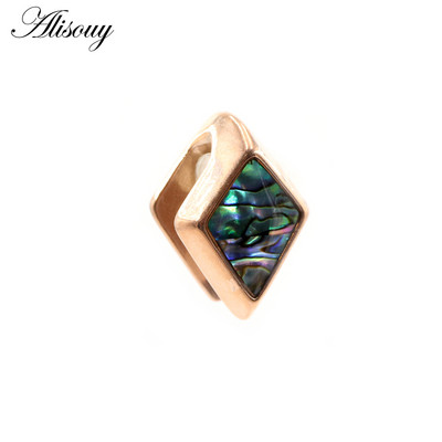 Alisouy, 1 buc, din oțel inoxidabil, romboiat pătrat, greutăți pentru urechi, expansoare grea, targă, calibre, cercei, piercing, bijuterii