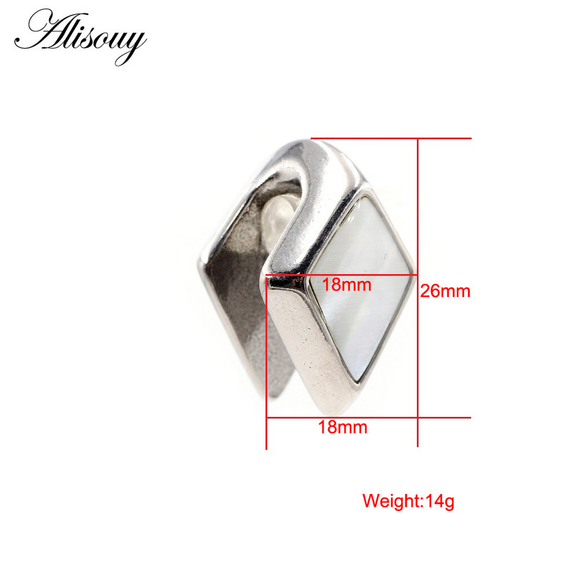 Alisouy, 1 buc, din oțel inoxidabil, romboiat pătrat, greutăți pentru urechi, expansoare grea, targă, calibre, cercei, piercing, bijuterii