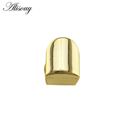 Alisouy 1pc Hip Hop zlatne boje Rešetke za zube Gore Donje Rešetke za zube Dental Vampire Teeth Caps Usta Halloween Party Nakit za tijelo