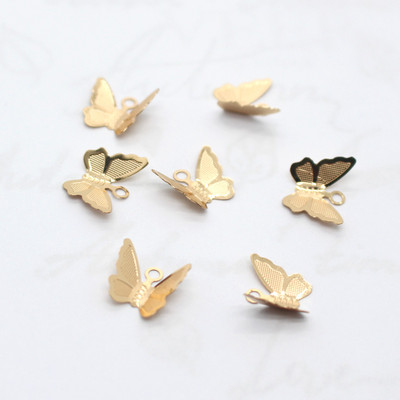 10 τμχ Χαριτωμένο 3D σκουλαρίκι πεταλούδας Σύνδεσμος κραμάτων Charms Χαριτωμένα μικρά σκουλαρίκια Βραχιόλι Κολιέ Μενταγιόν Εκλεκτά ευρήματα κοσμημάτων