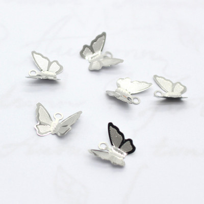 10 τμχ Χαριτωμένο 3D σκουλαρίκι πεταλούδας Σύνδεσμος κραμάτων Charms Χαριτωμένα μικρά σκουλαρίκια Βραχιόλι Κολιέ Μενταγιόν Εκλεκτά ευρήματα κοσμημάτων
