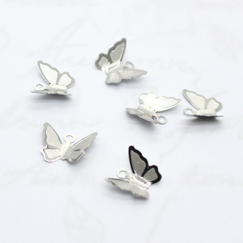 10 τμχ Χαριτωμένο 3D σκουλαρίκι πεταλούδας Σύνδεσμος κραμάτων Charms Χαριτωμένα μικρά σκουλαρίκια Βραχιόλι Κολιέ Μενταγιόν Εκλεκτά ευρήματα κοσμημάτων