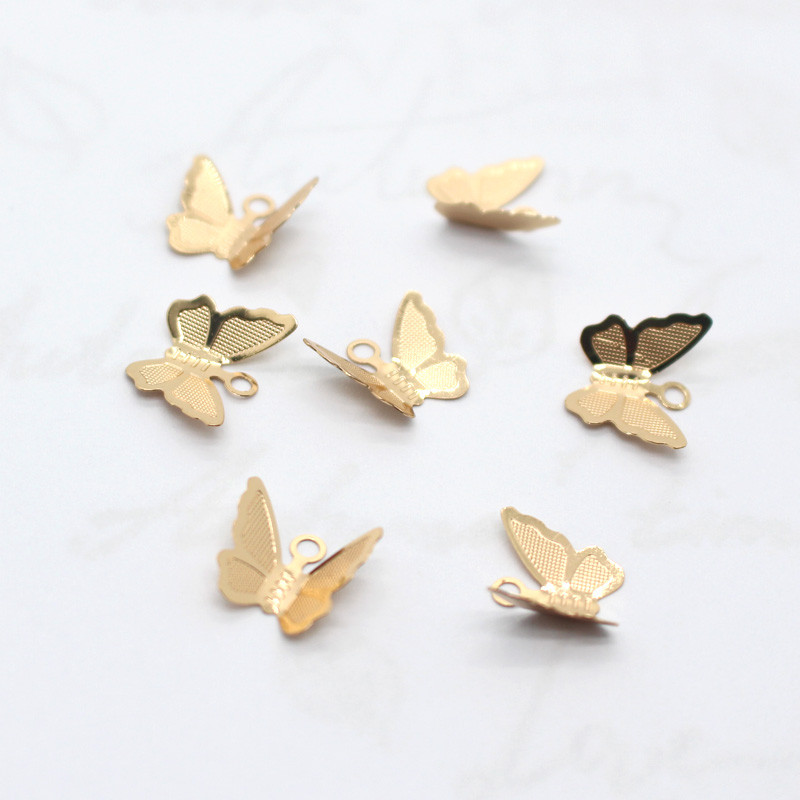 10 τμχ Χαριτωμένο 3D σκουλαρίκι πεταλούδας Σύνδεσμος κραμάτων Charms Χαριτωμένα μικρά σκουλαρίκια Βραχιόλι Κολιέ Μενταγιόν Εκλεκτά ευρήματα κοσμημάτων
