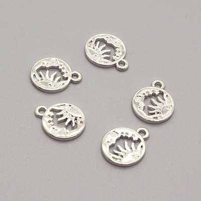 10 komada male šuplje naušnice Sun Moon Privjesci od legure DIY Bohemia Ženske naušnice Privjesak Dodatak Metalni privjesak Izrada nakita