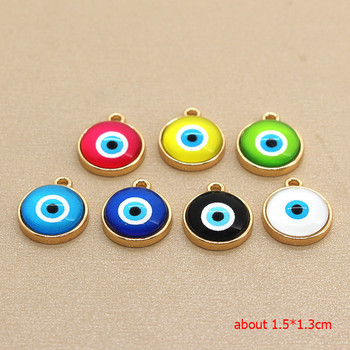 10 бр./лот Смола Evil Eye Charms за обеци Бижута Намиране на турски Blue Eye Гривна Колие Висулка Направи си сам Charms аксесоар