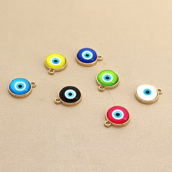 10 бр./лот Смола Evil Eye Charms за обеци Бижута Намиране на турски Blue Eye Гривна Колие Висулка Направи си сам Charms аксесоар