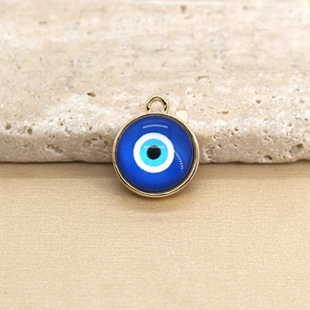 10 бр./лот Смола Evil Eye Charms за обеци Бижута Намиране на турски Blue Eye Гривна Колие Висулка Направи си сам Charms аксесоар