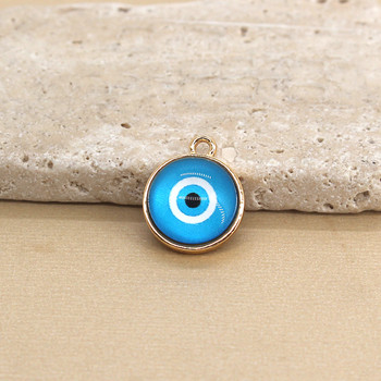 10 бр./лот Смола Evil Eye Charms за обеци Бижута Намиране на турски Blue Eye Гривна Колие Висулка Направи си сам Charms аксесоар