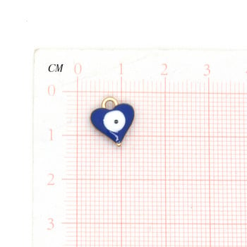 10 бр. Мини смола Evil Eye Evil Eye Earring Hearts Charms Направи си сам сладка гривна Анкета за глезена Аксесоар за бижута с мъниста