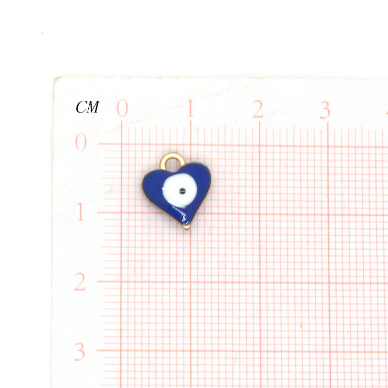 10 τμχ Μίνι ρητίνη Σκουλαρίκια με κακά μάτια Καρδιές Charms Diy χαριτωμένο βραχιόλι Αξεσουάρ κοσμημάτων με χάντρες