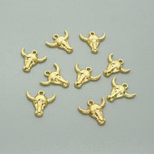 10kom Punk Golden Ox Horn Naušnice Legure Charms Životinjski Rog Cool Ogrlica Telefon Privjesci Privjesci Diy za nakit Dodaci